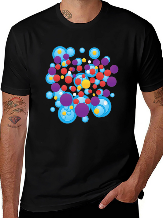 Abstract Circles Black T-Shirt