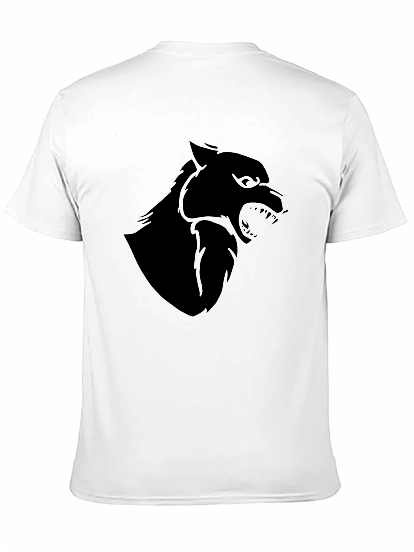 Mens Black Wolf Graphic Tee - Stylish & Bold