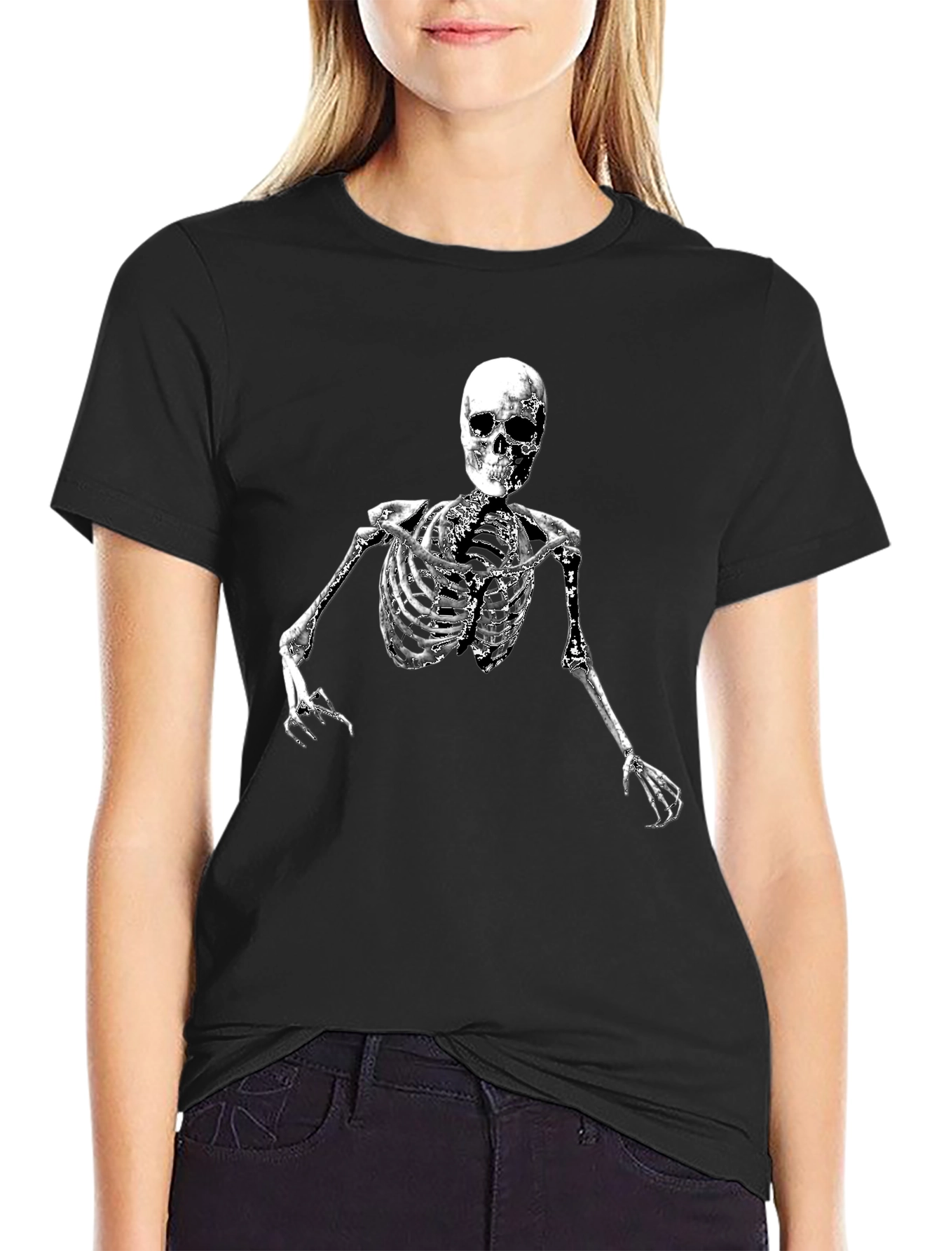 Skeleton Graphic Black T-Shirt