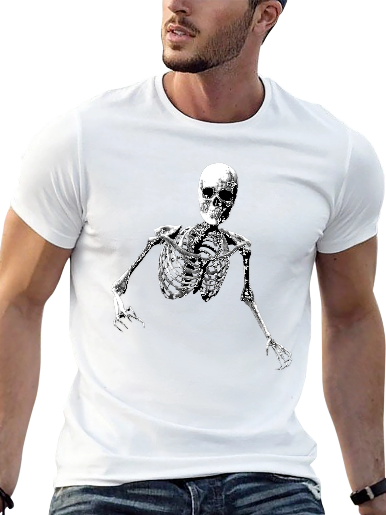 Skeleton Graphic Black T-Shirt