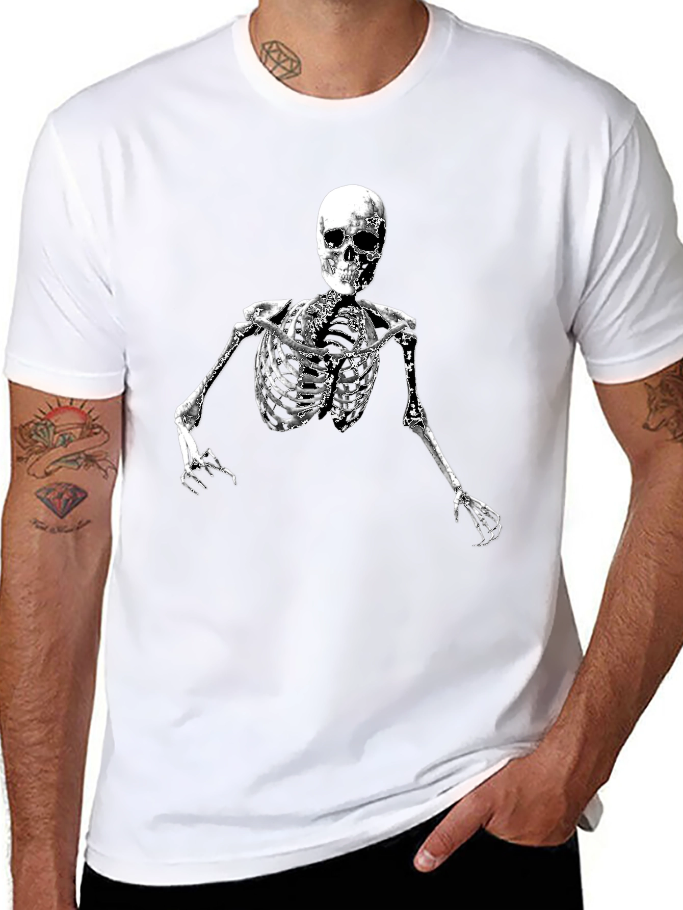 Skeleton Graphic Black T-Shirt