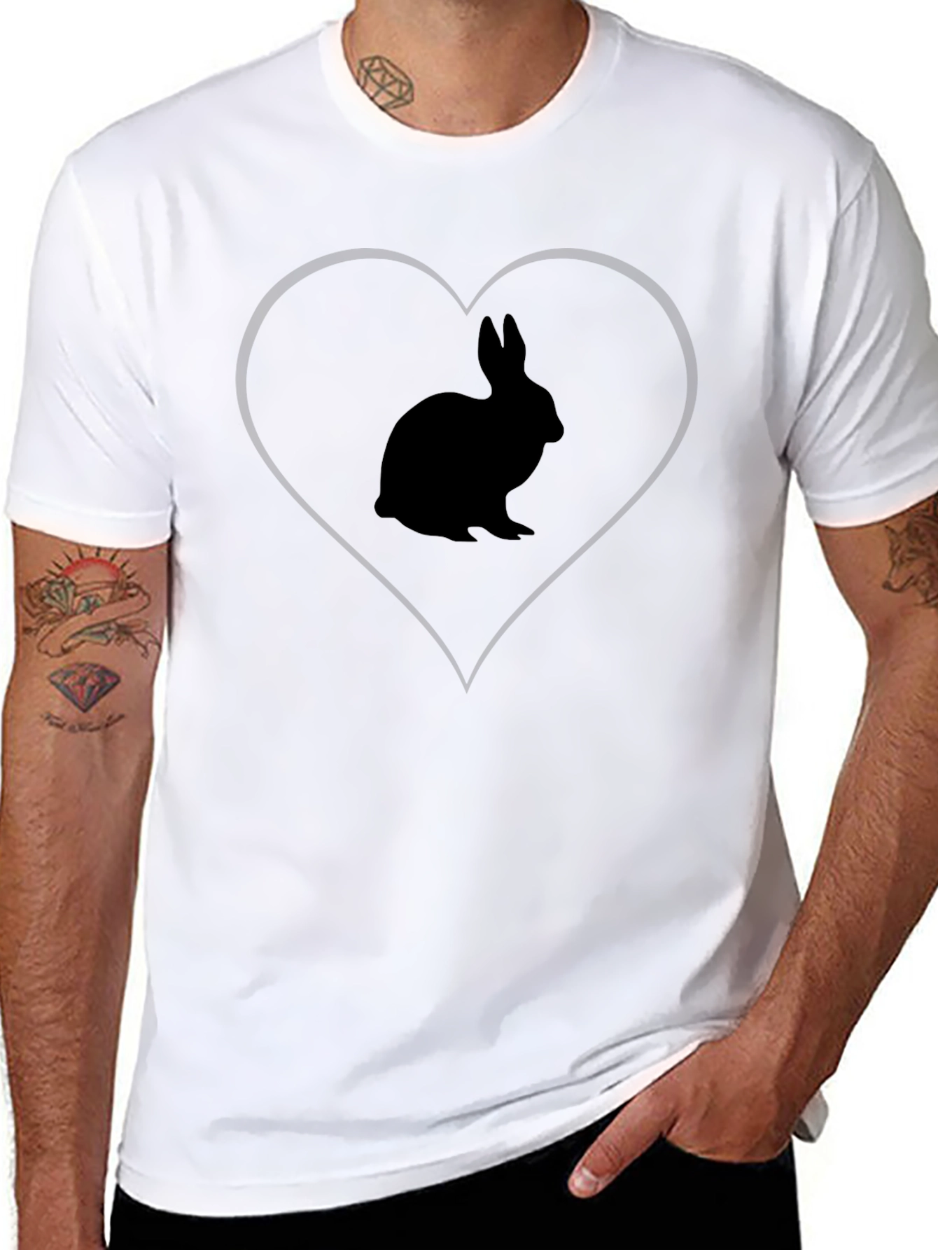 Rabbit Heart T-Shirt - Soft Cotton Tee