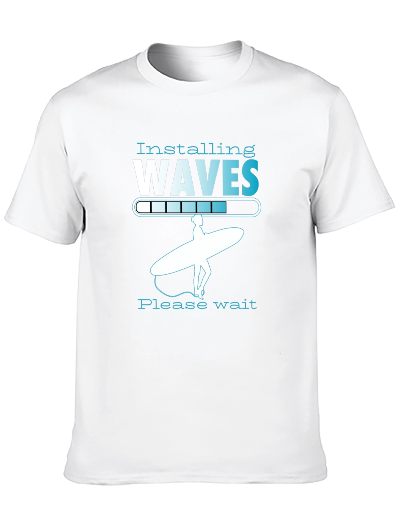 Installing Waves Graphic T-Shirt - Surfer Design