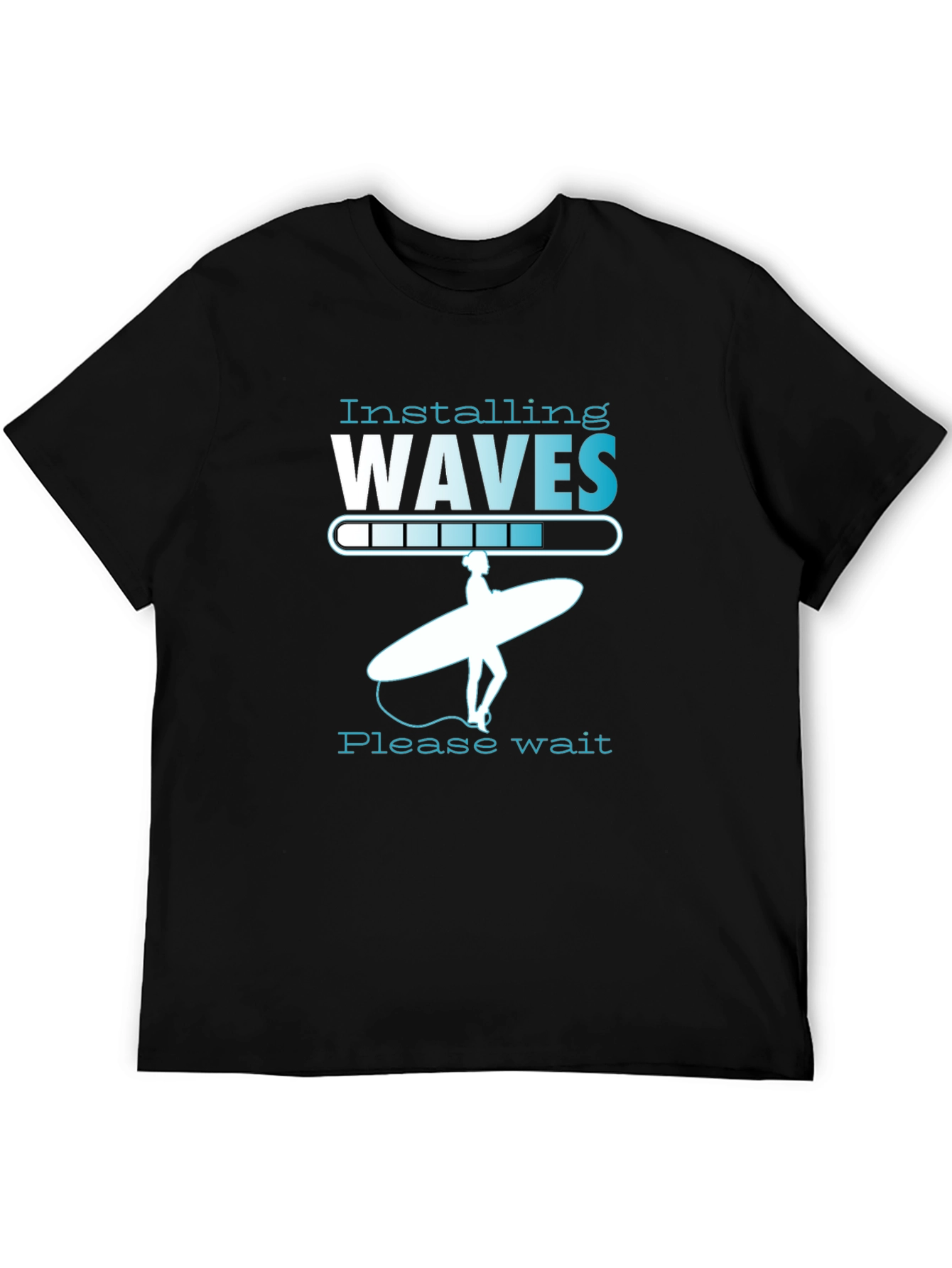Installing Waves Graphic T-Shirt - Surfer Design
