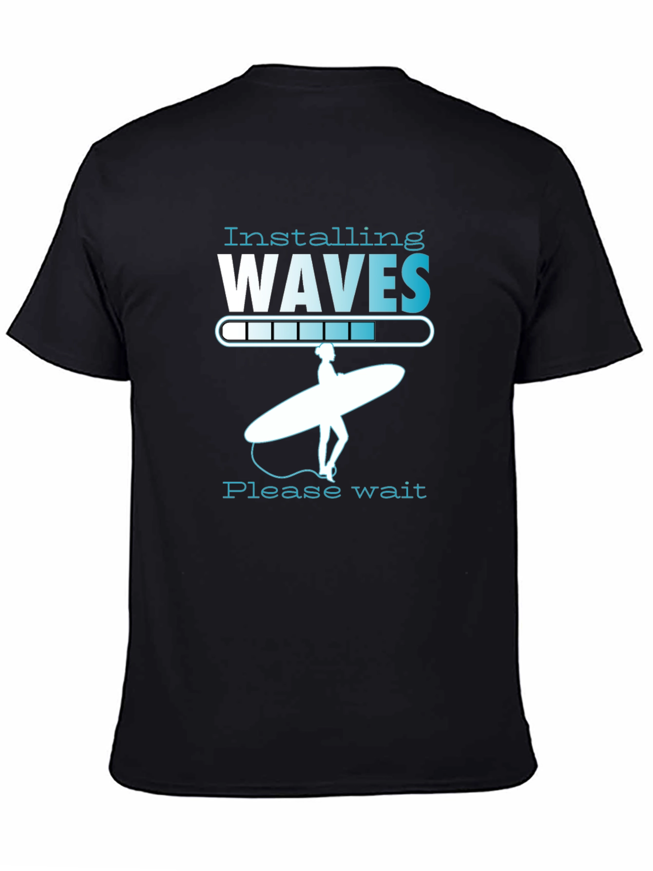 Installing Waves Graphic T-Shirt - Surfer Design
