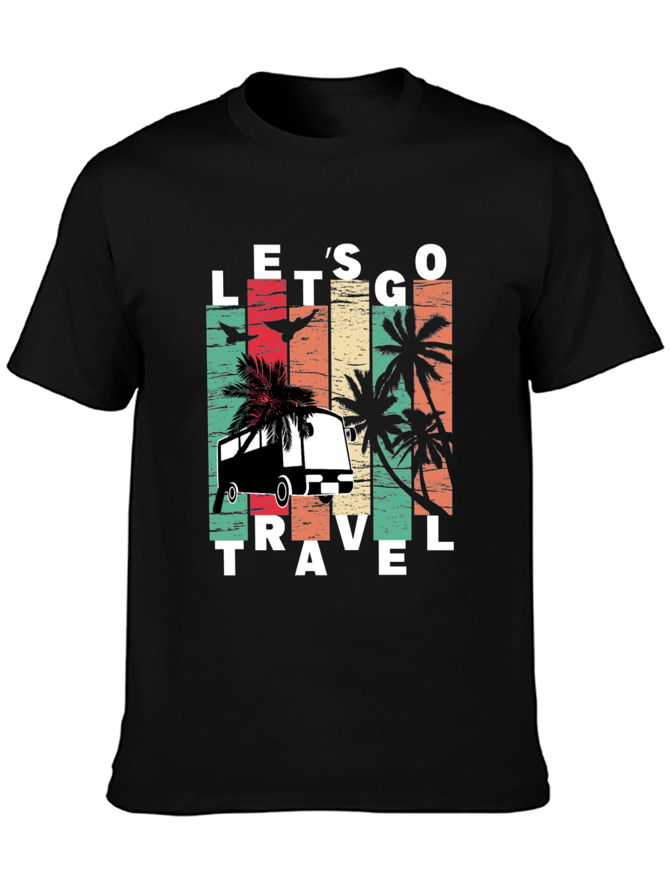 Lets Go Travel T-Shirt: Retro Vacation Vibes