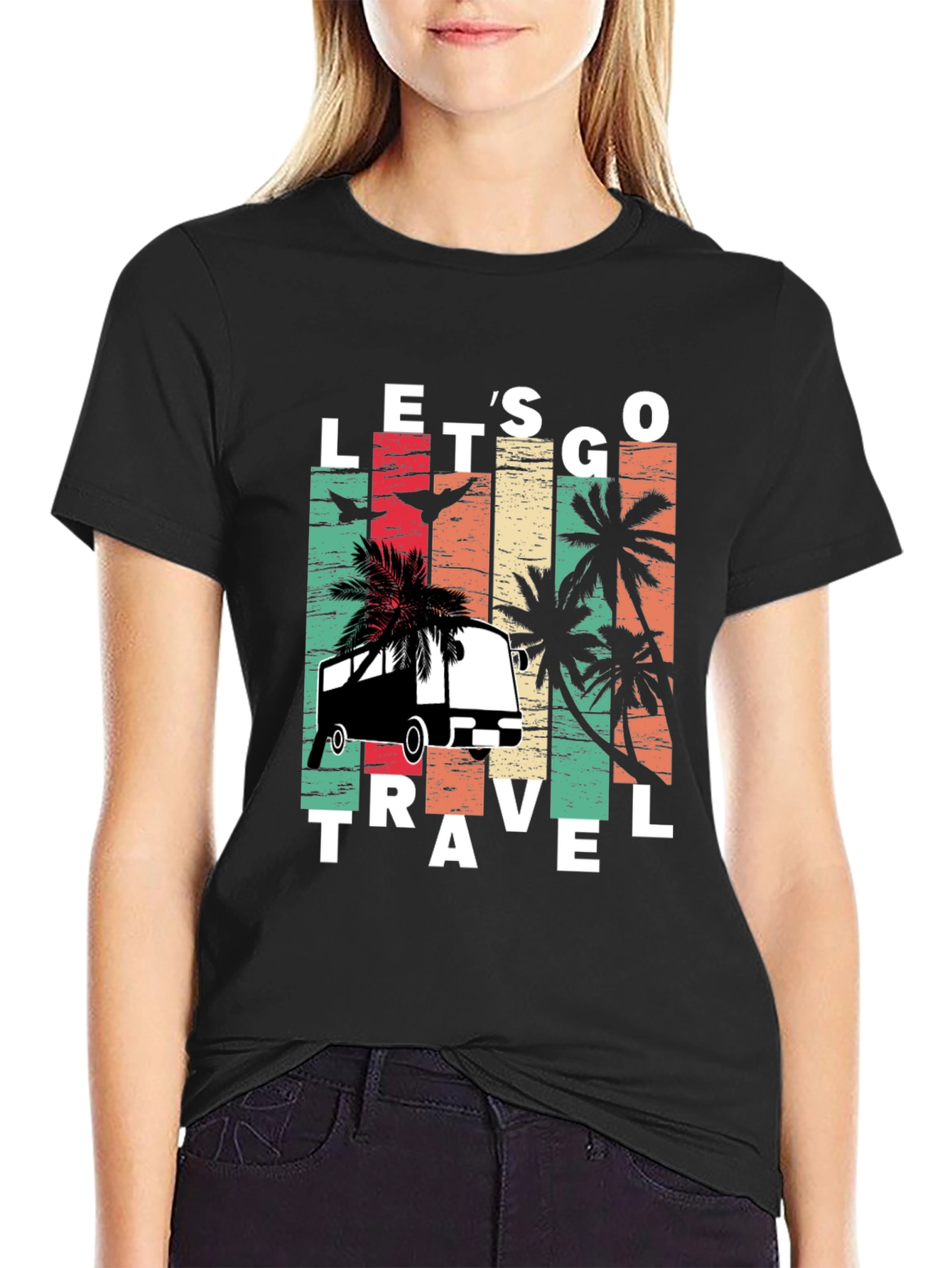 Lets Go Travel T-Shirt: Retro Vacation Vibes