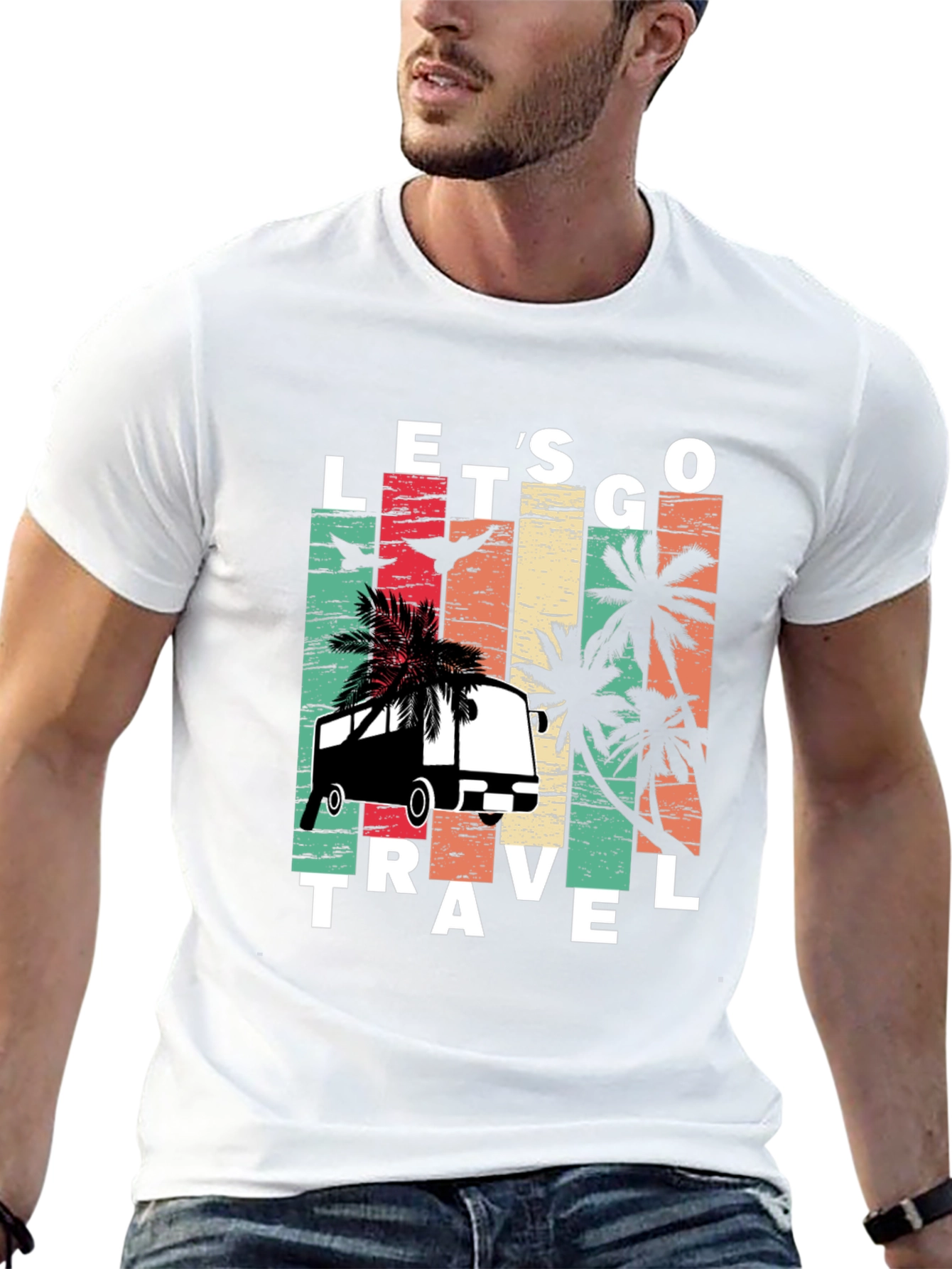 Lets Go Travel T-Shirt: Retro Vacation Vibes