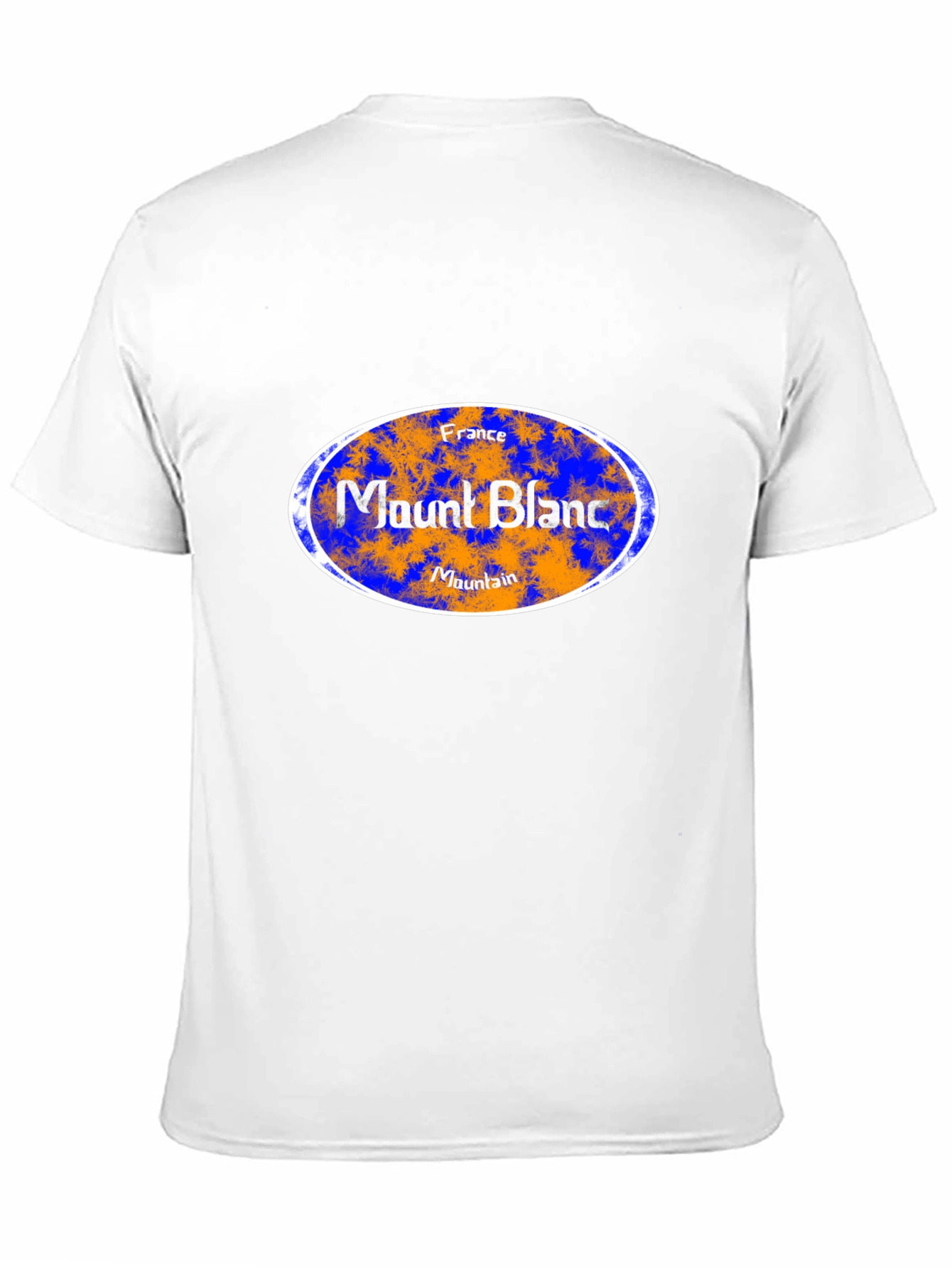 Mount Blanc France Mountain Graphic Tee - Black