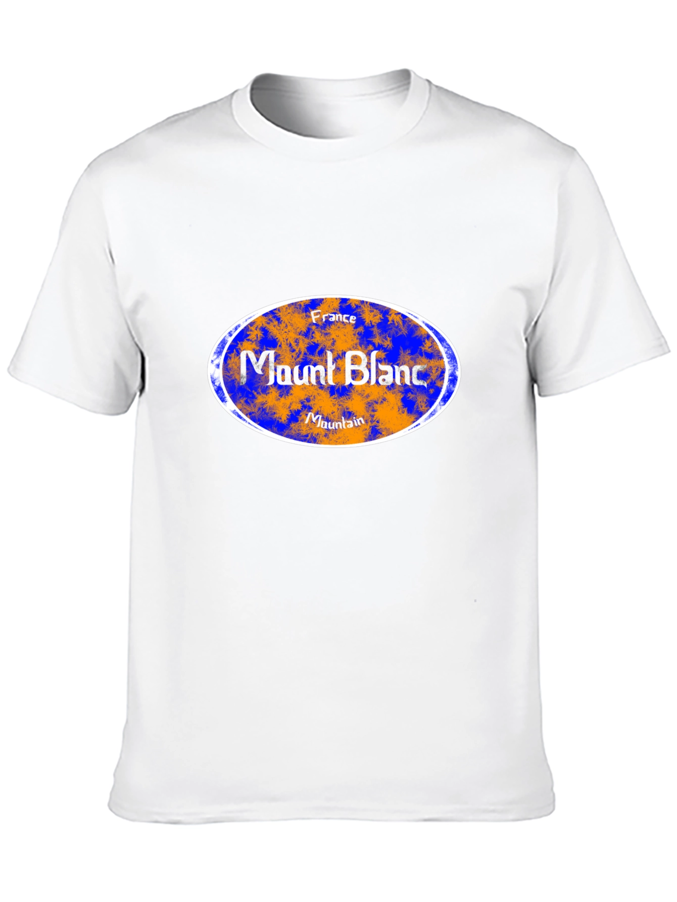 Mount Blanc France Mountain Graphic Tee - Black