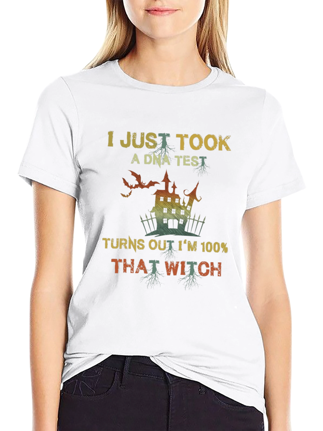 Funny Halloween Witch DNA Test T-Shirt
