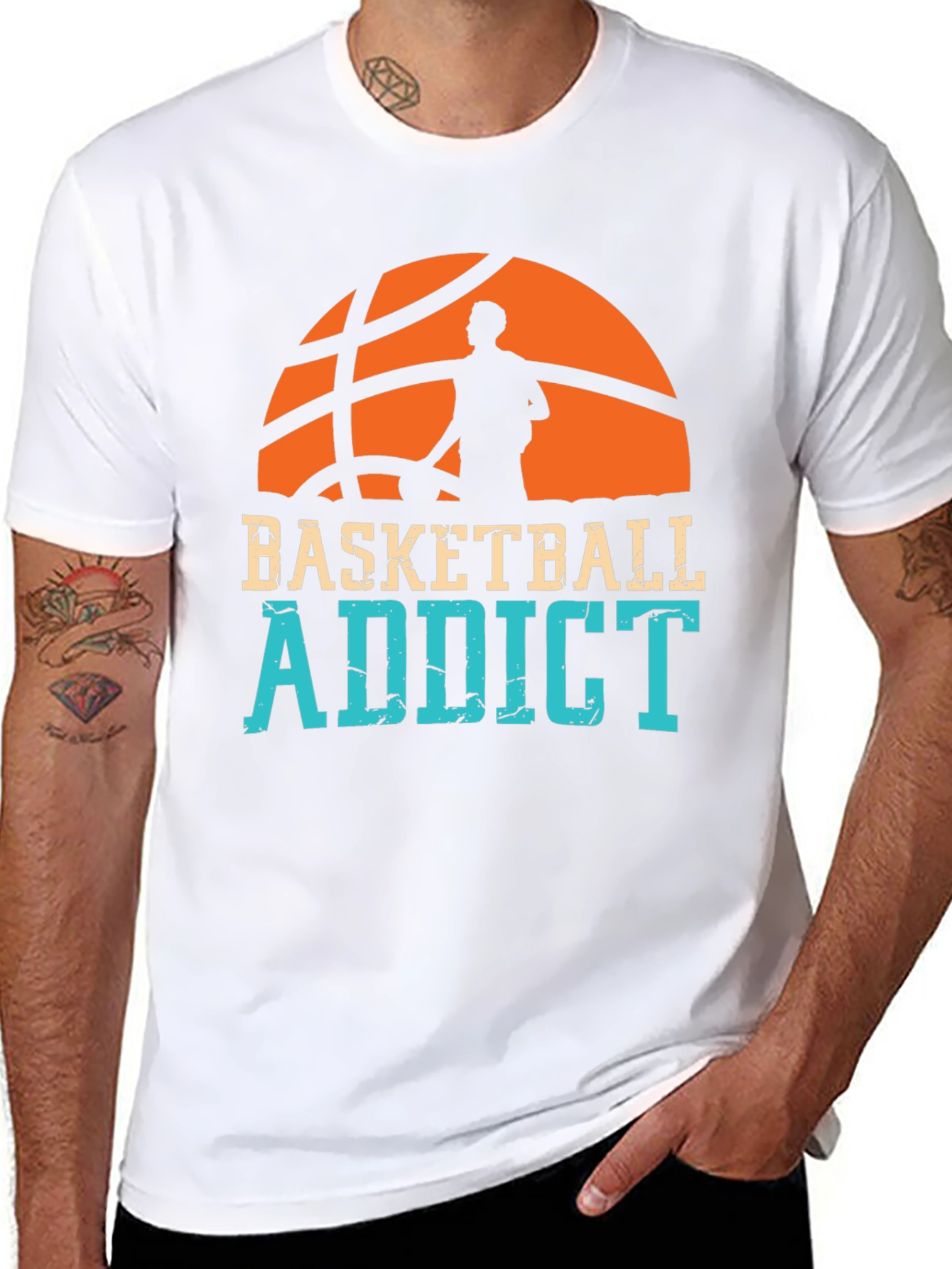 Basketball Addict Graphic T-Shirt