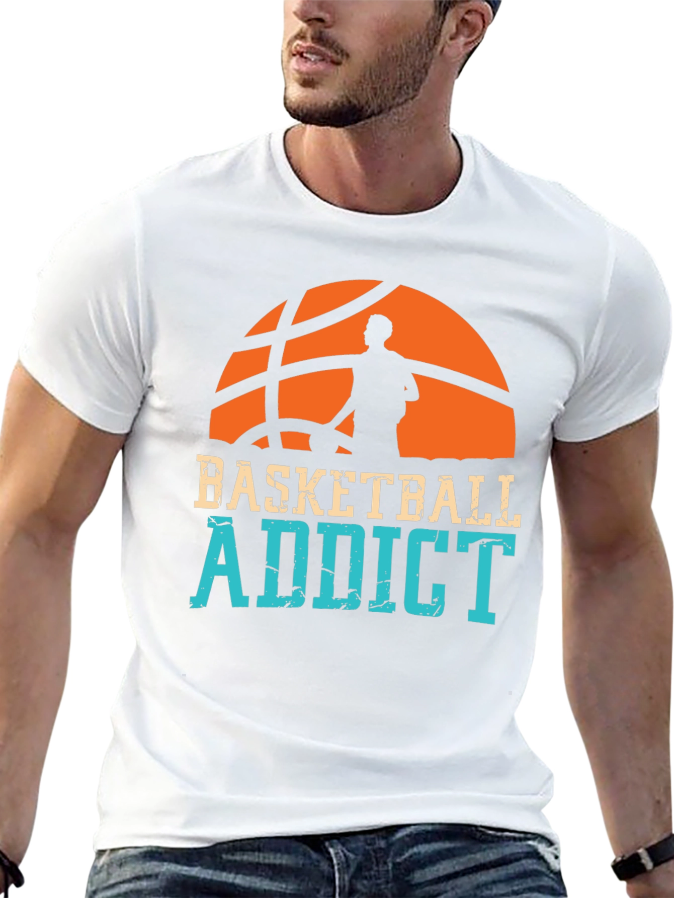 Basketball Addict Graphic T-Shirt
