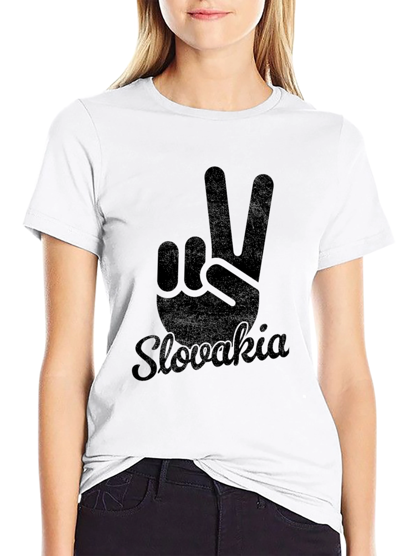 Slovakia Peace Sign Graphic Tee