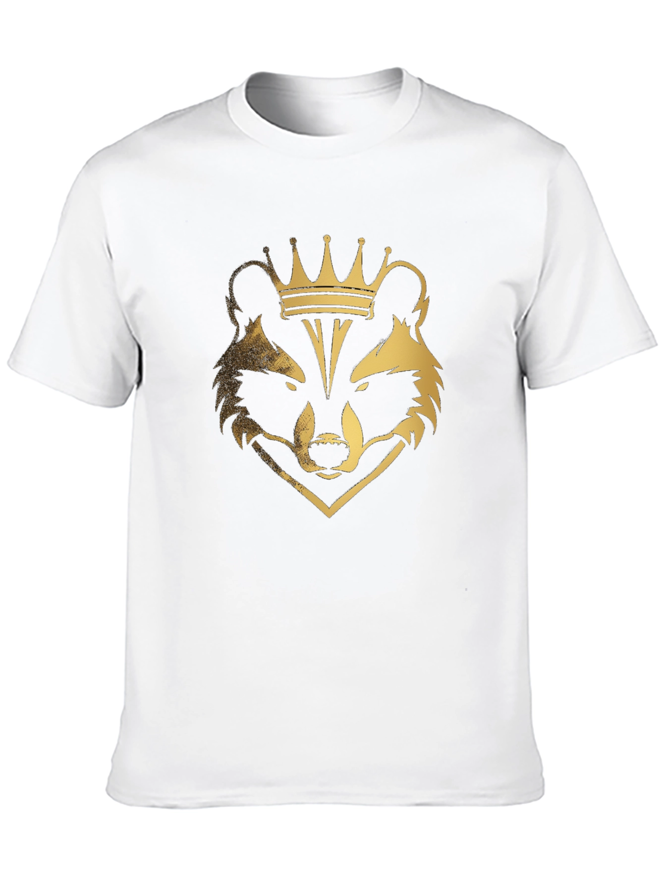 Raccoon King Graphic Tee - Black Cotton Blend T-Shirt