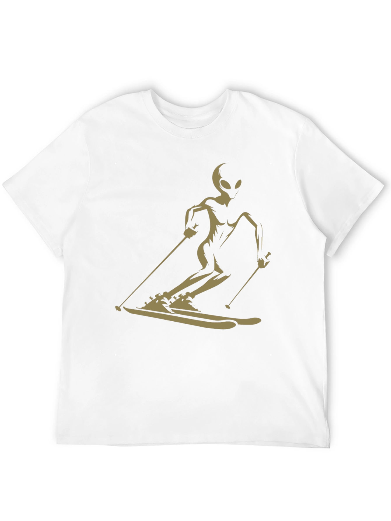 Alien Skier Graphic Tee - Black Unisex T-Shirt