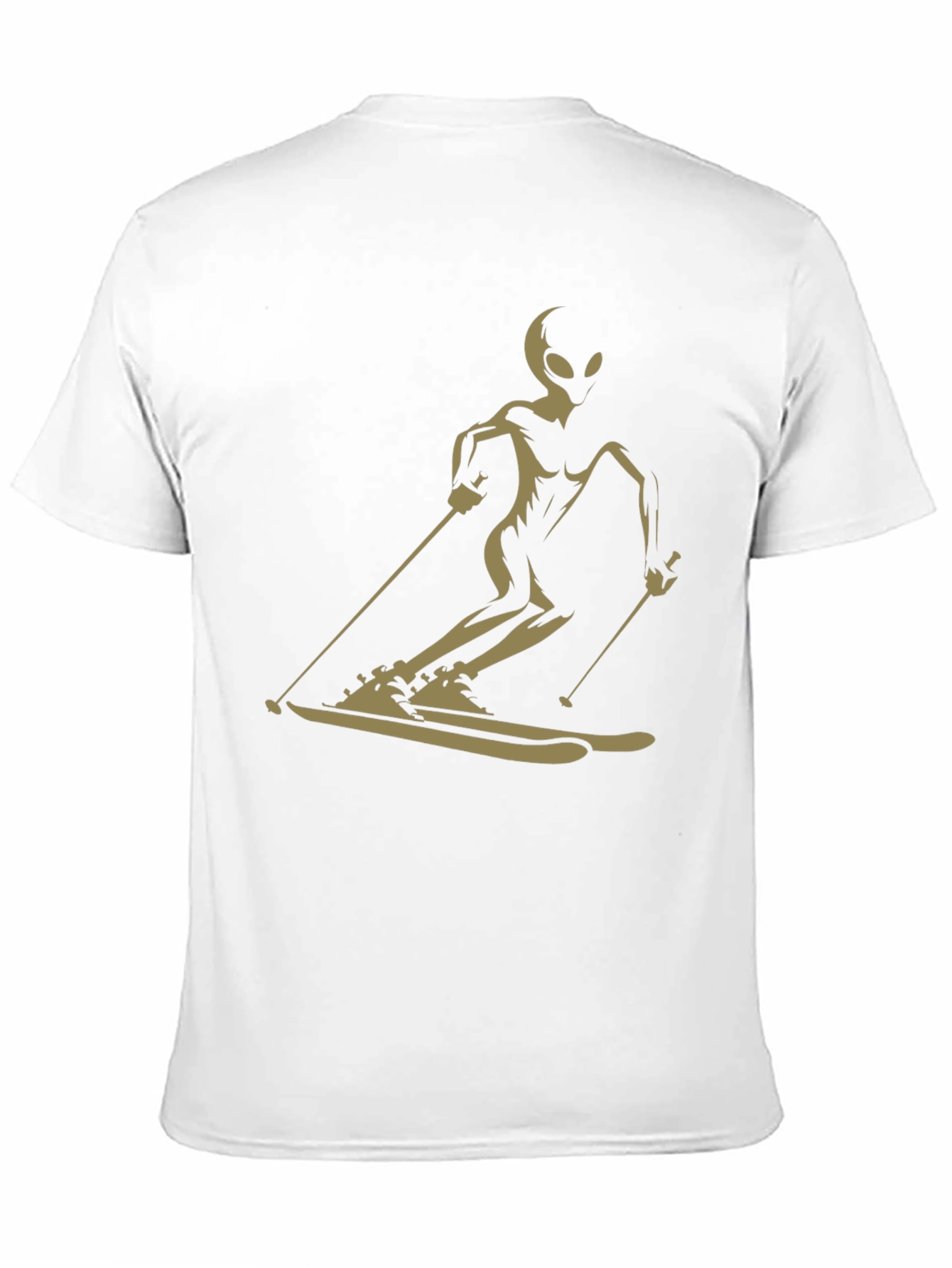Alien Skier Graphic Tee - Black Unisex T-Shirt