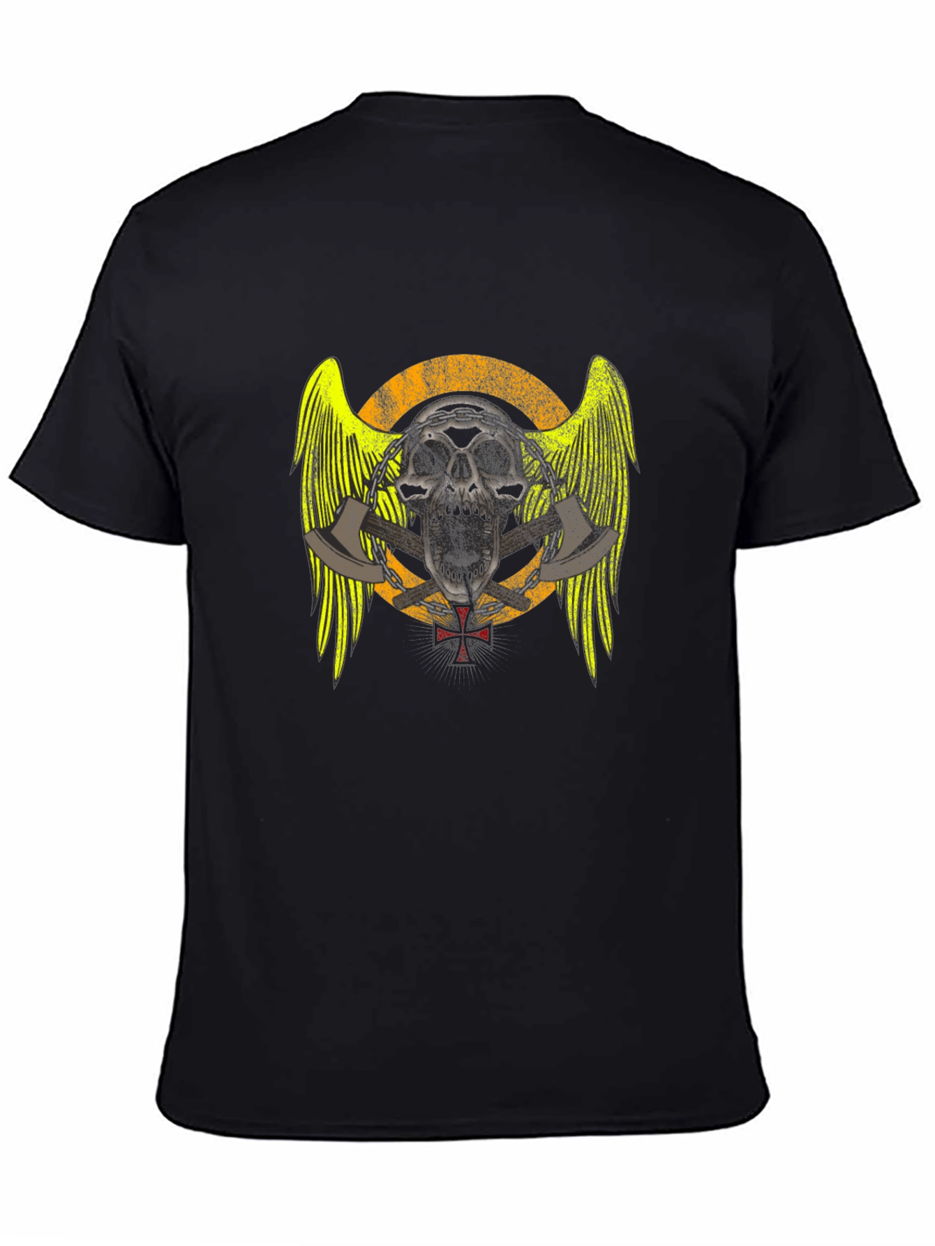 Skull & Axes Graphic T-Shirt - Black