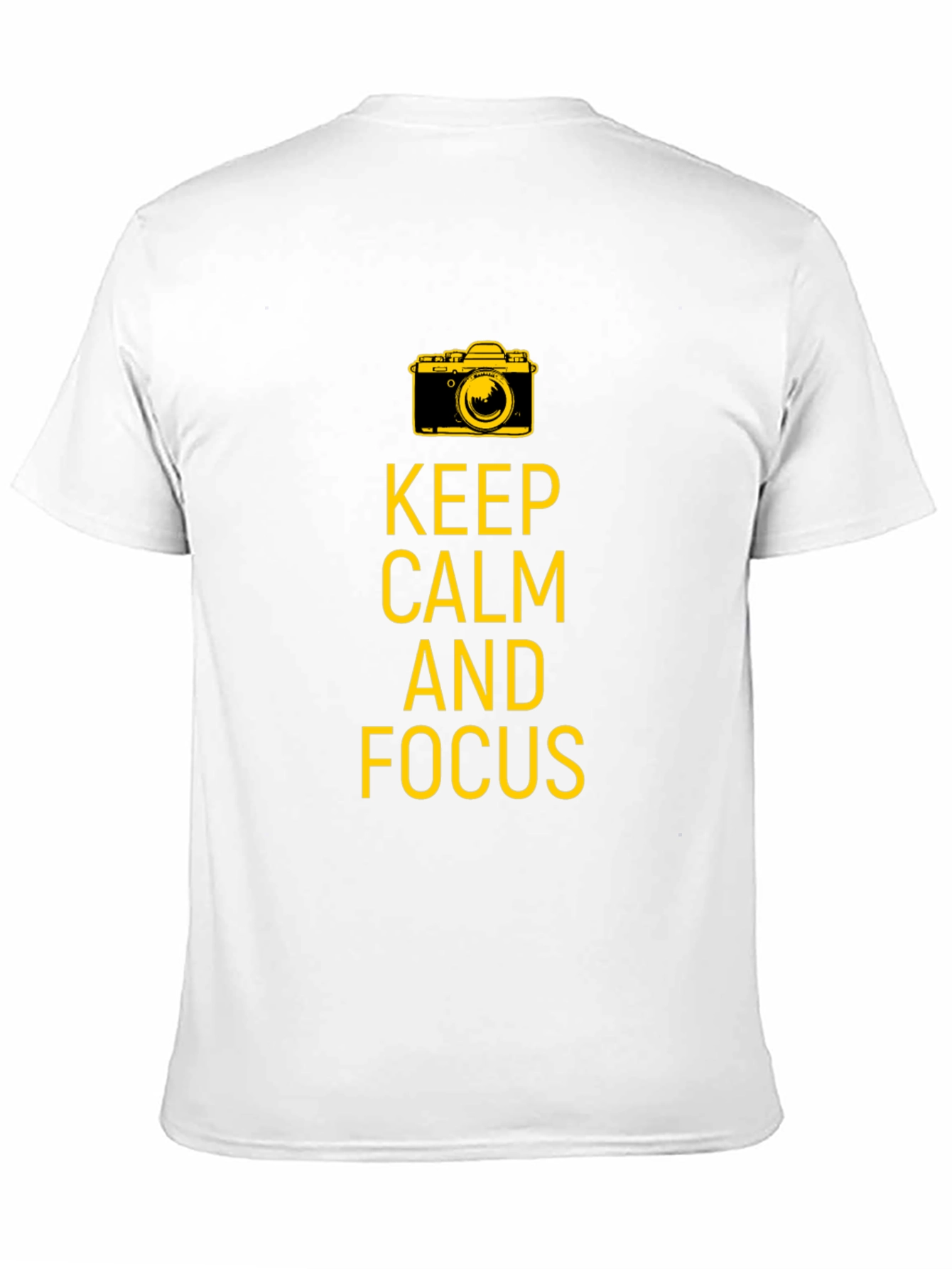 Keep Calm and Focus Camera Graphic Tee - Black