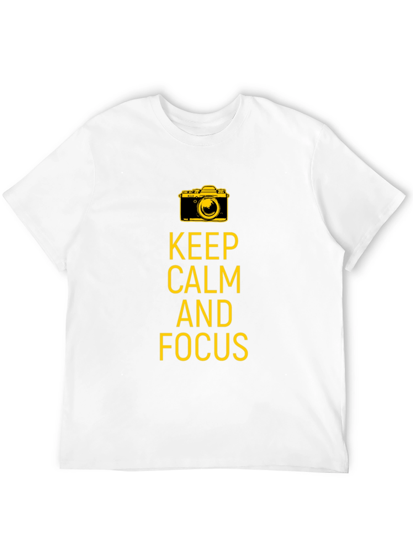 Keep Calm and Focus Camera Graphic Tee - Black