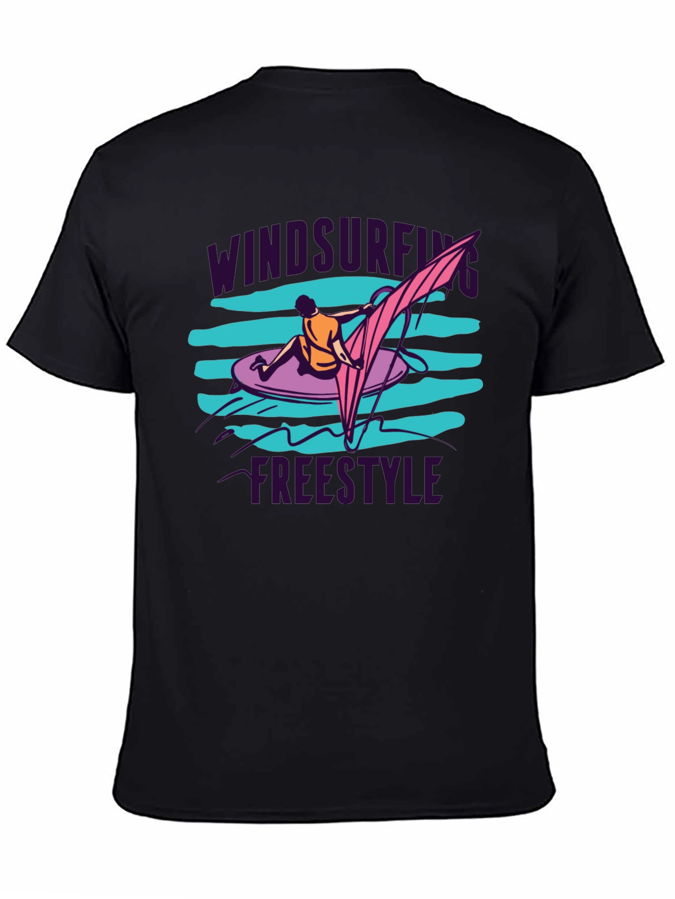 Windsurfing Freestyle Black T-Shirt