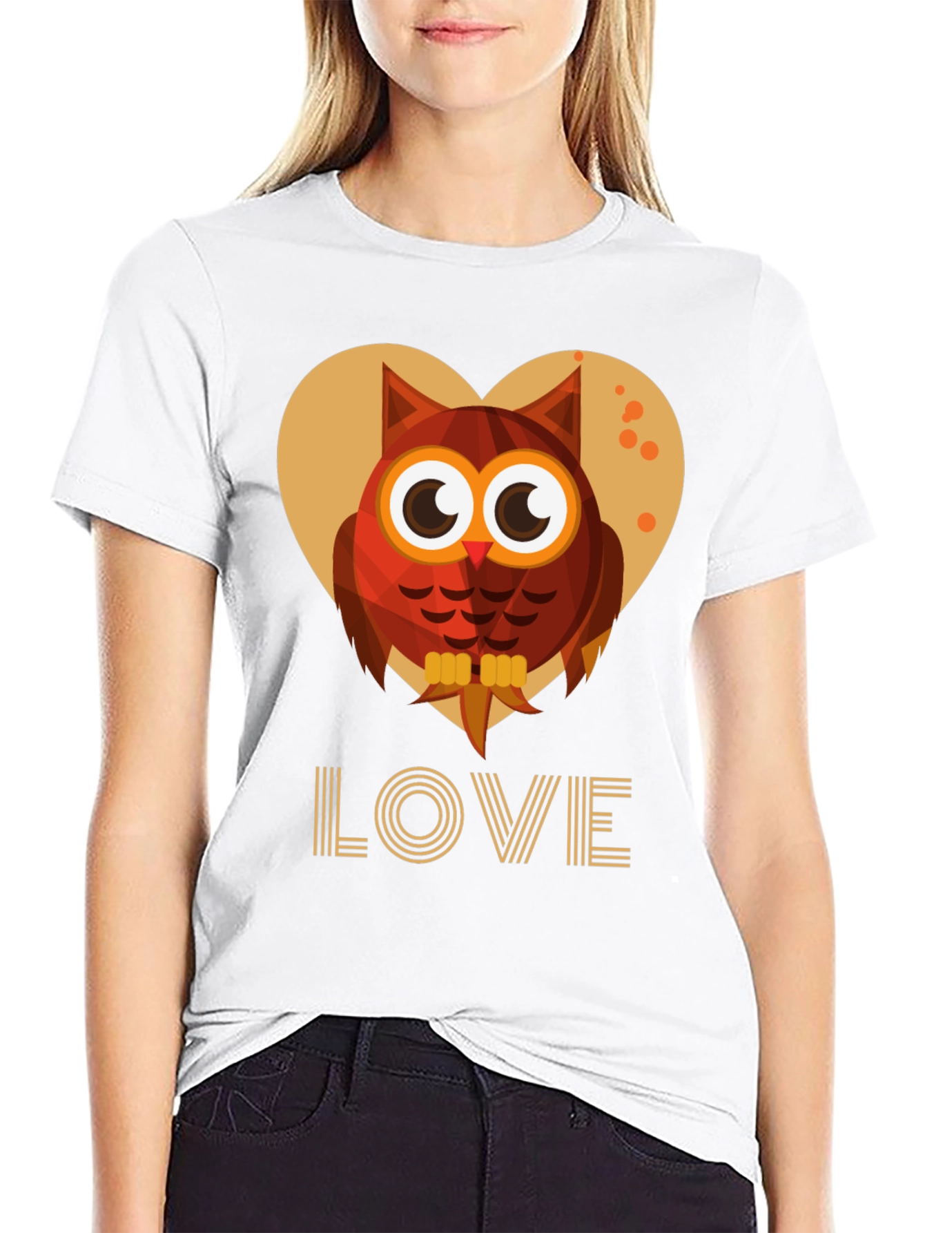 Owl Love Graphic Tee - Cute Bird Design