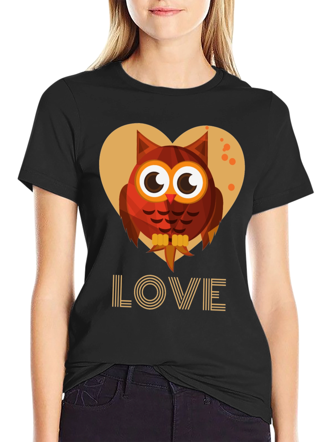 Owl Love Graphic Tee - Cute Bird Design