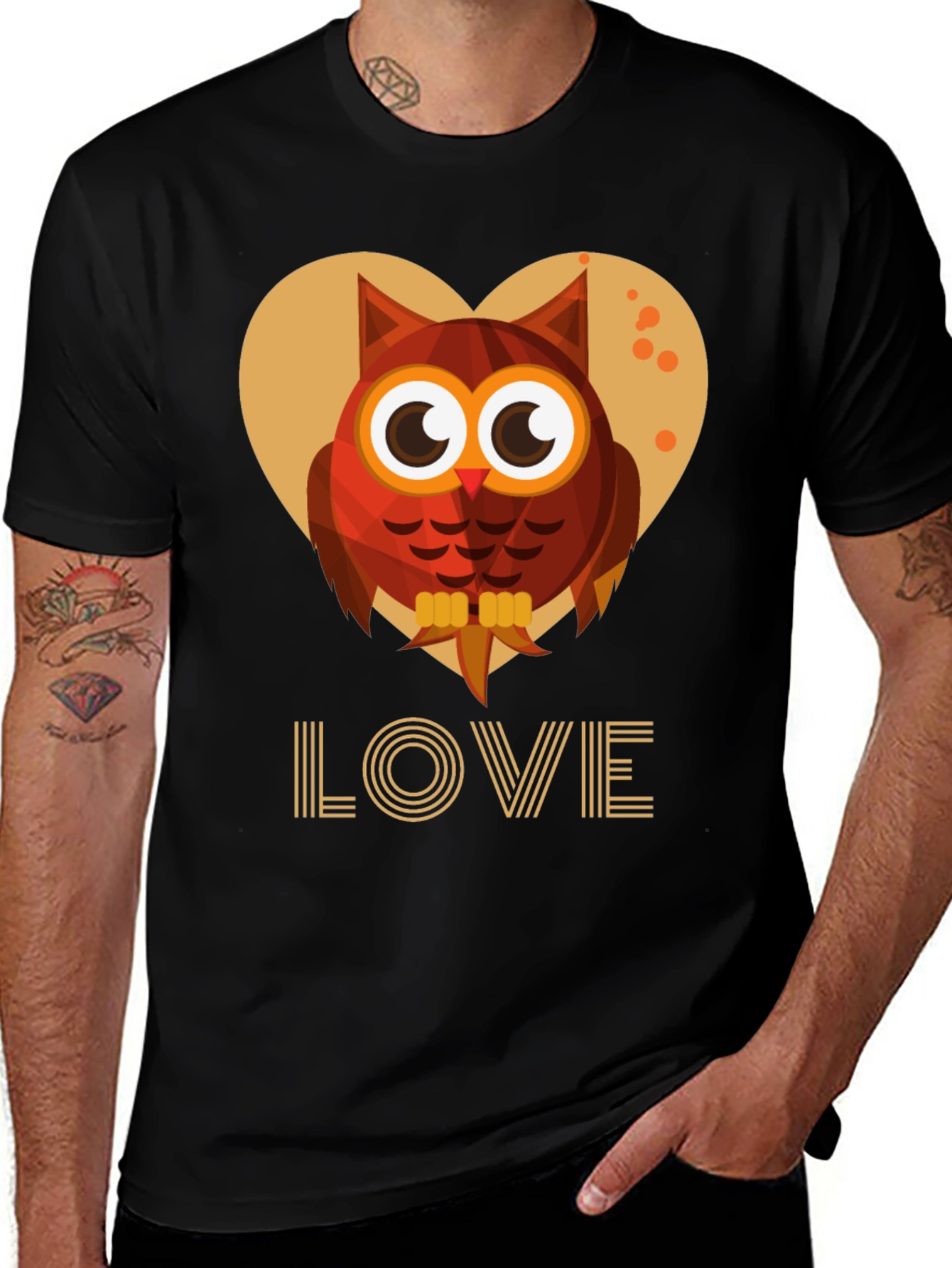 Owl Love Graphic Tee - Cute Bird Design