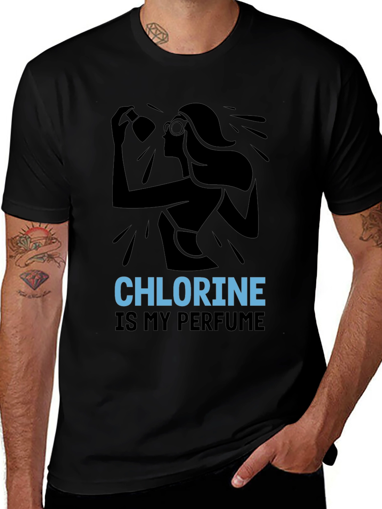 Chlorine Perfume T-Shirt - Swimmer Apparel