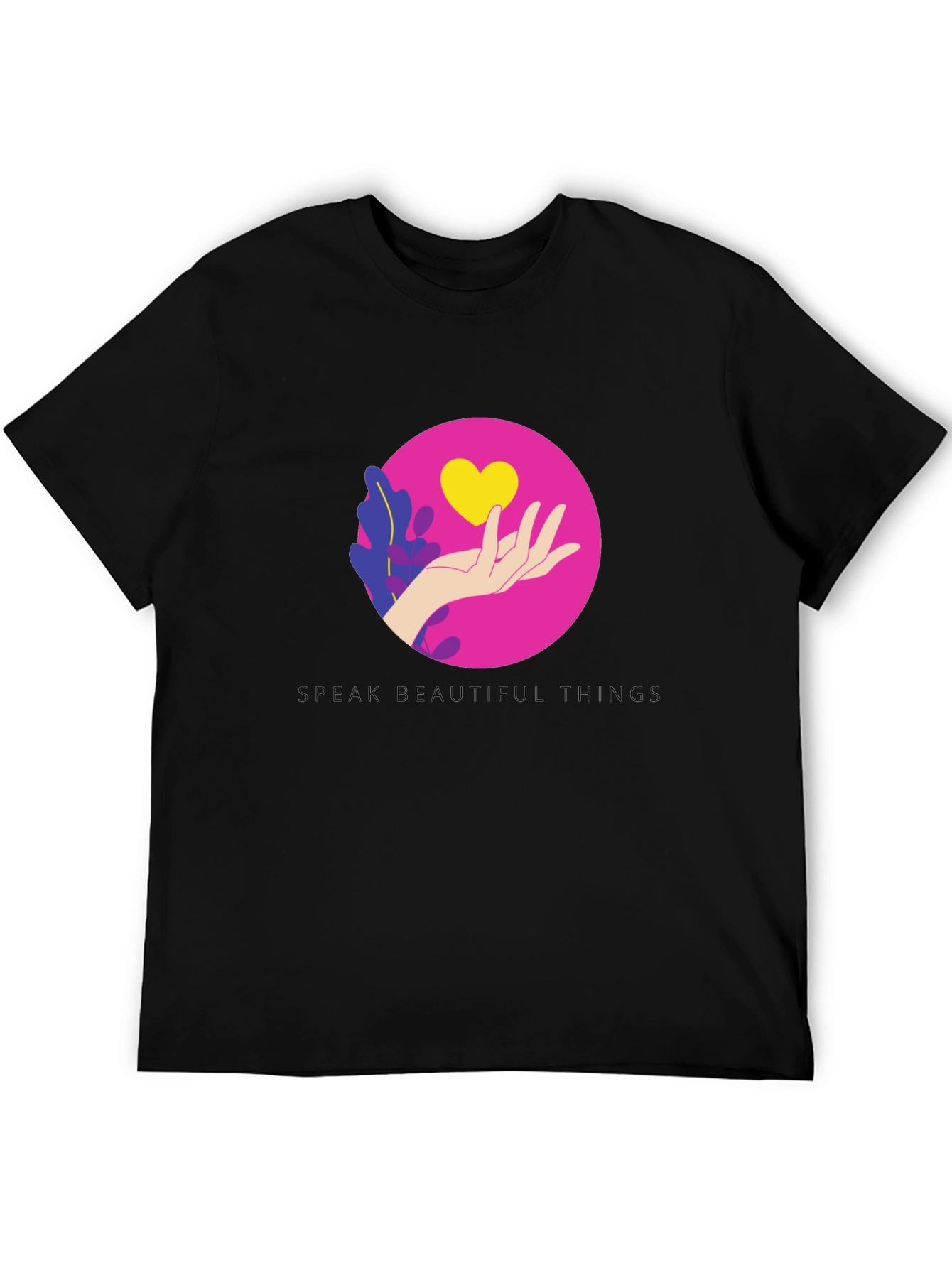Heart Graphic Black T-Shirt