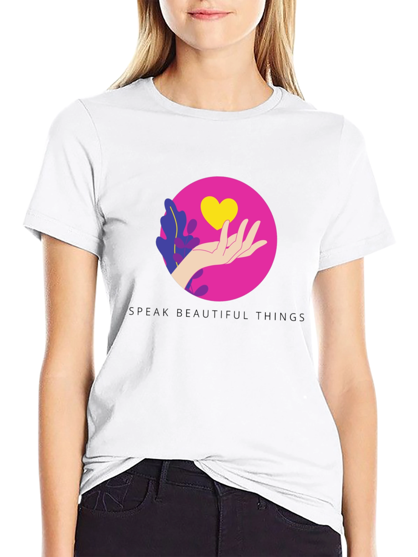Heart Graphic Black T-Shirt