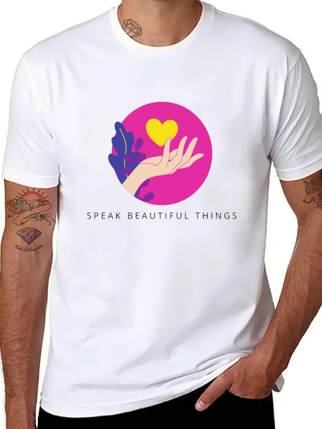 Heart Graphic Black T-Shirt