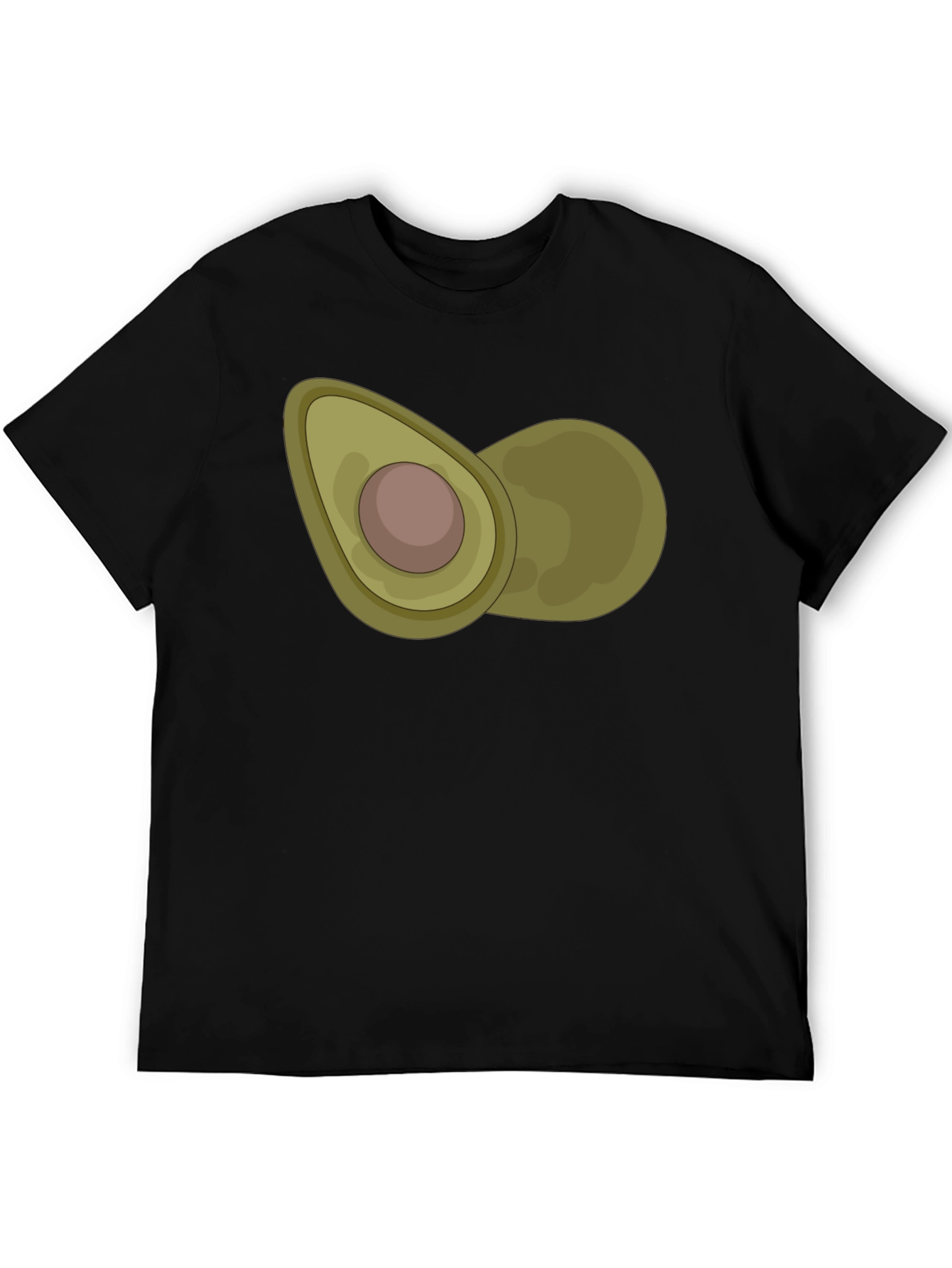 Avocado Graphic Print Black T-Shirt