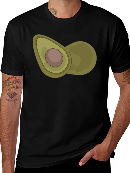 Avocado Graphic Print Black T-Shirt