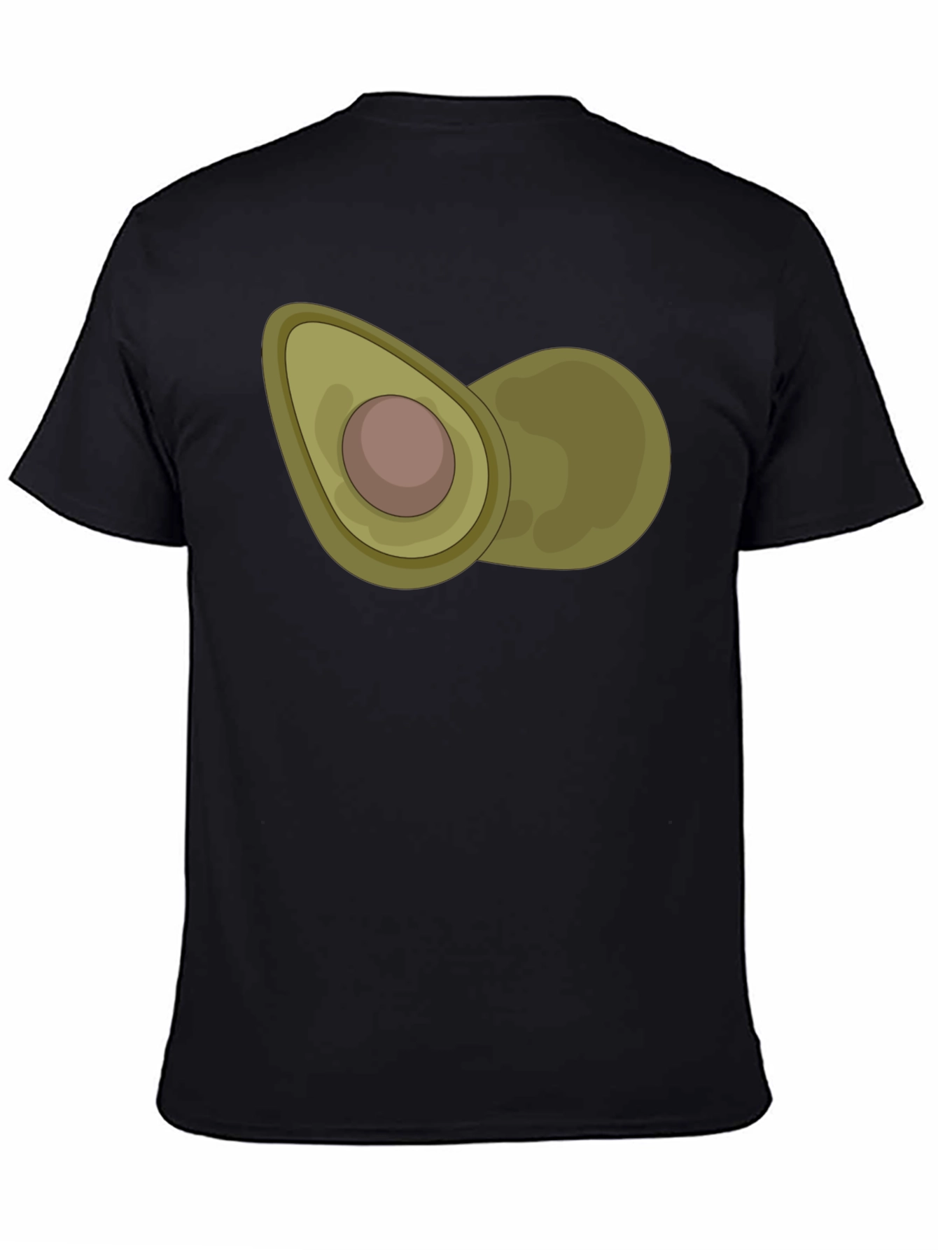Avocado Graphic Print Black T-Shirt