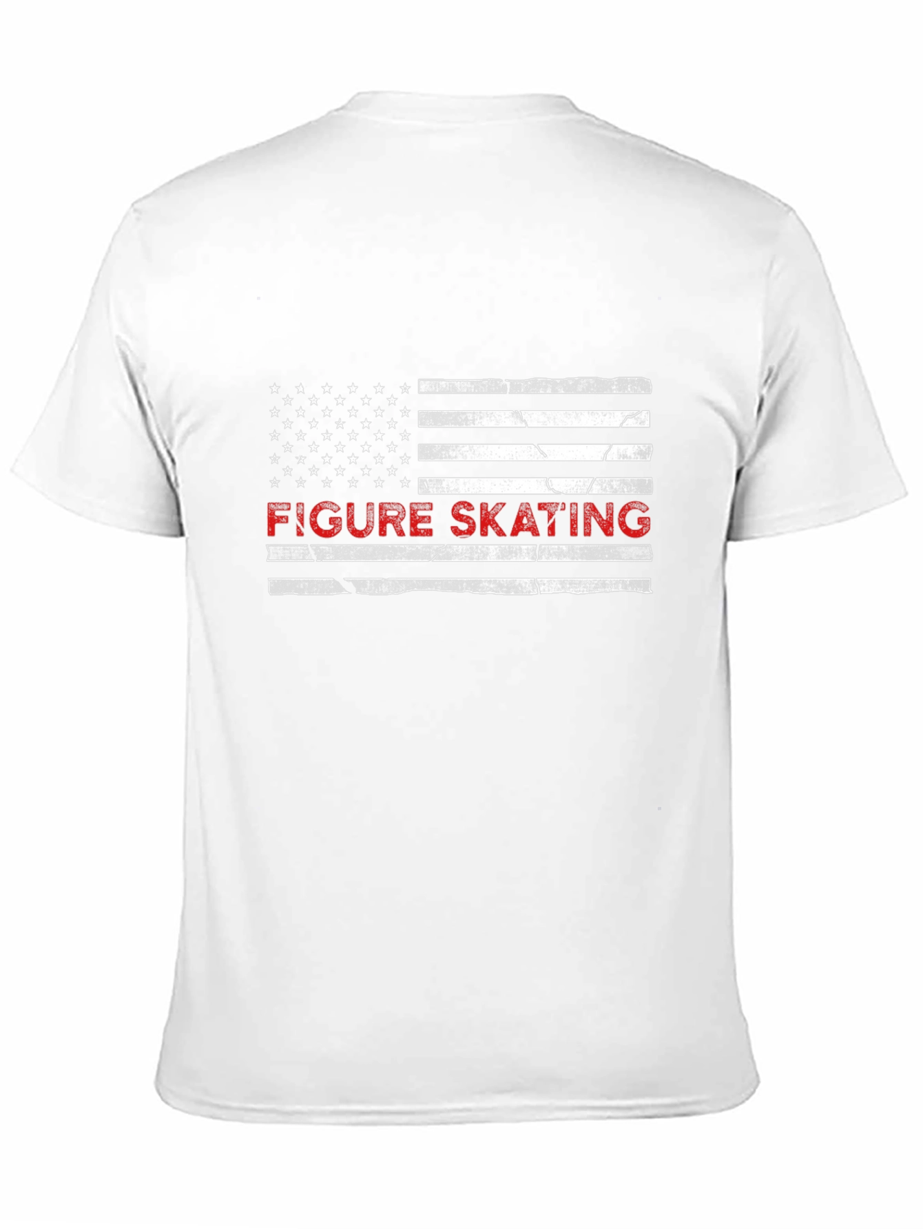 Figure Skating American Flag Graphic Tee