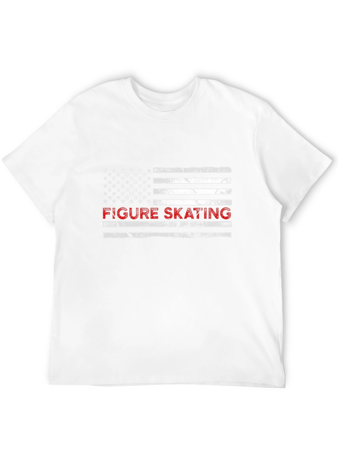 Figure Skating American Flag Graphic Tee