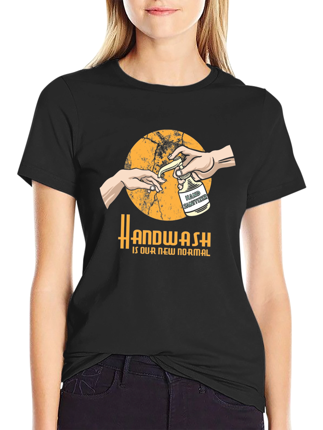 Handwash is Our New Normal Black T-Shirt