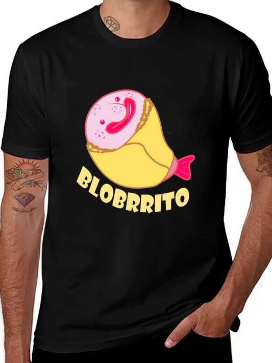 Blobbrito Funny T-Shirt - Unique Cartoon Foodie Tee
