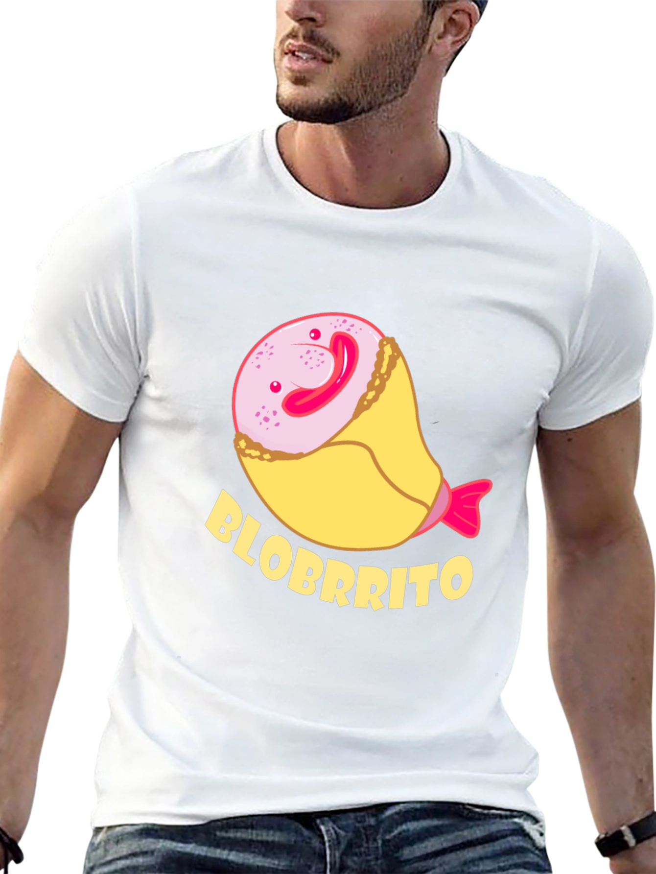 Blobbrito Funny T-Shirt - Unique Cartoon Foodie Tee