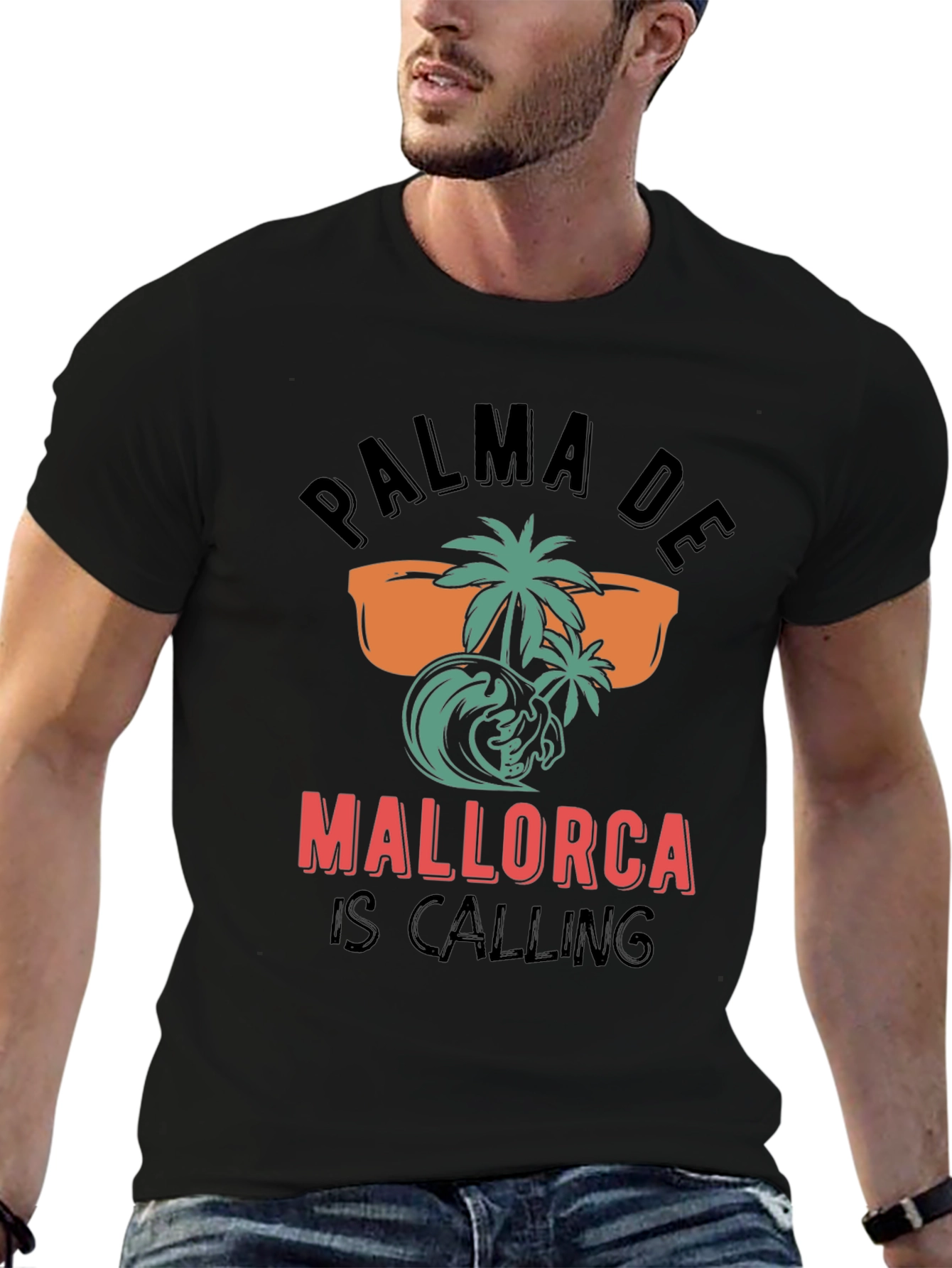 Palma de Mallorca Calling Black T-Shirt