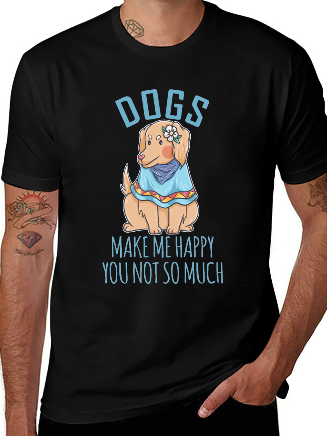 Dogs Make Me Happy Graphic Tee