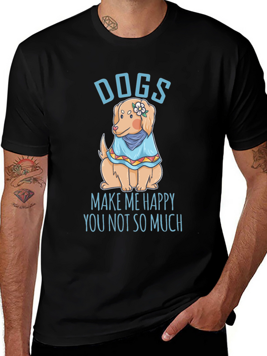 Dogs Make Me Happy Graphic Tee