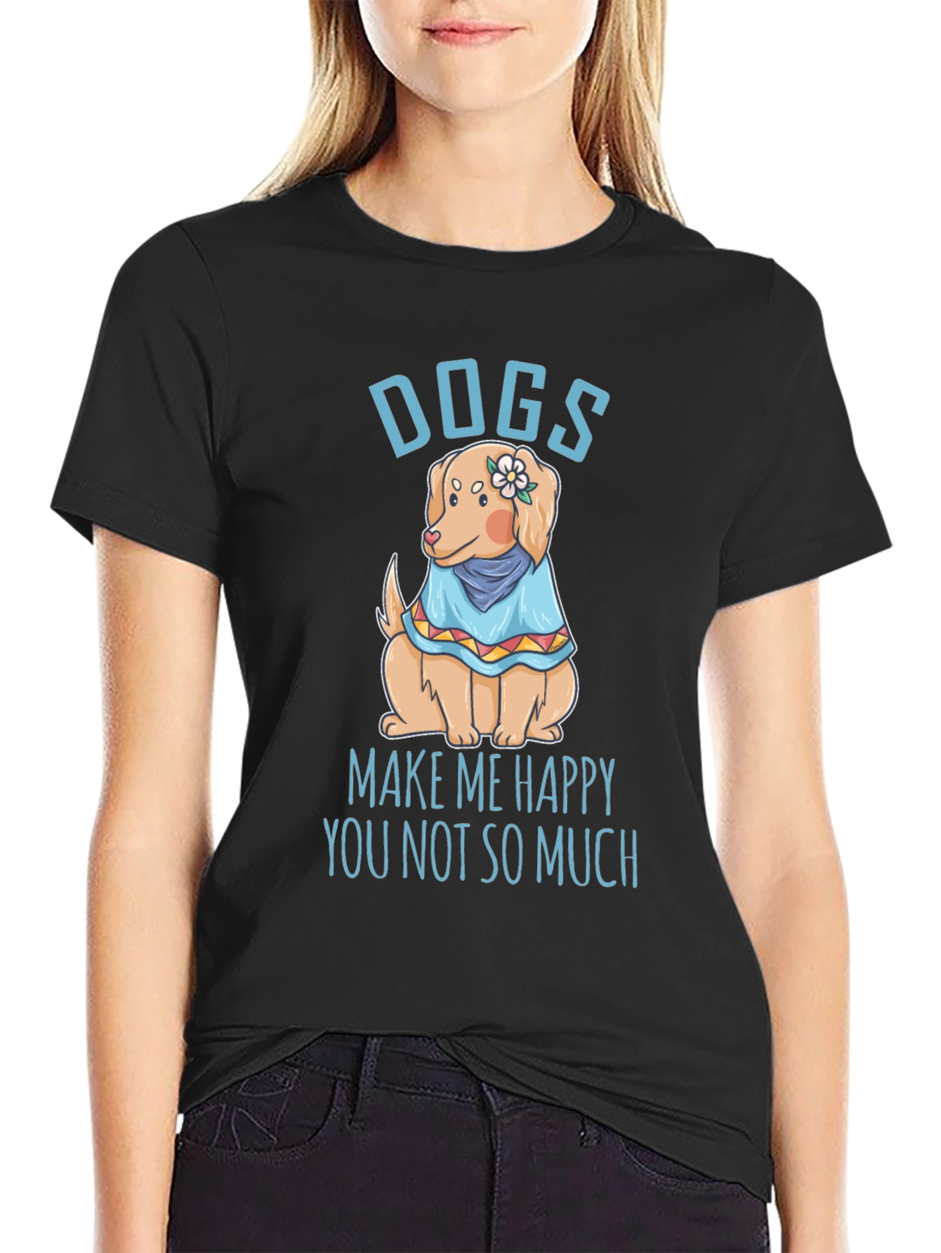 Dogs Make Me Happy Graphic Tee