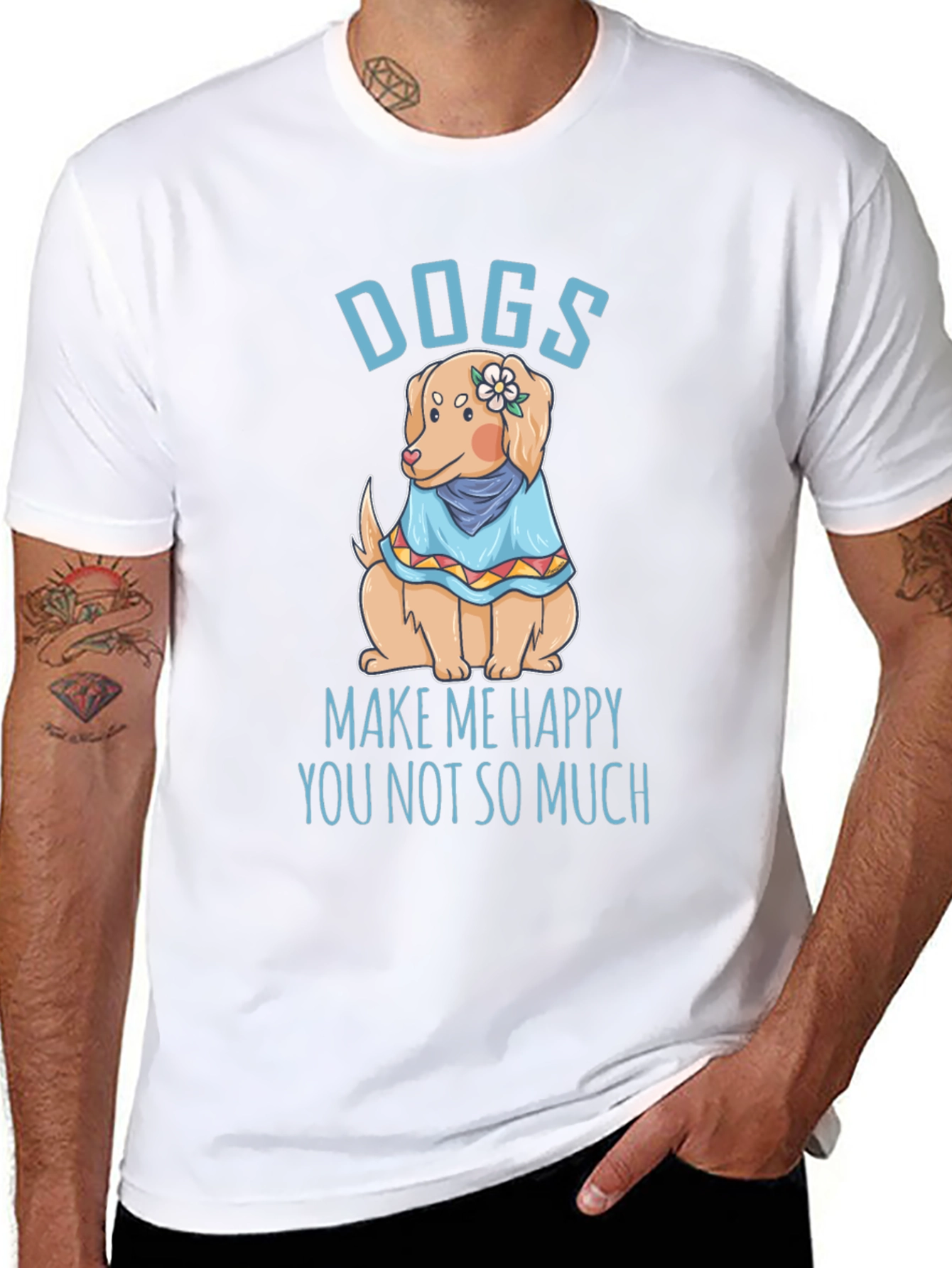 Dogs Make Me Happy Graphic Tee