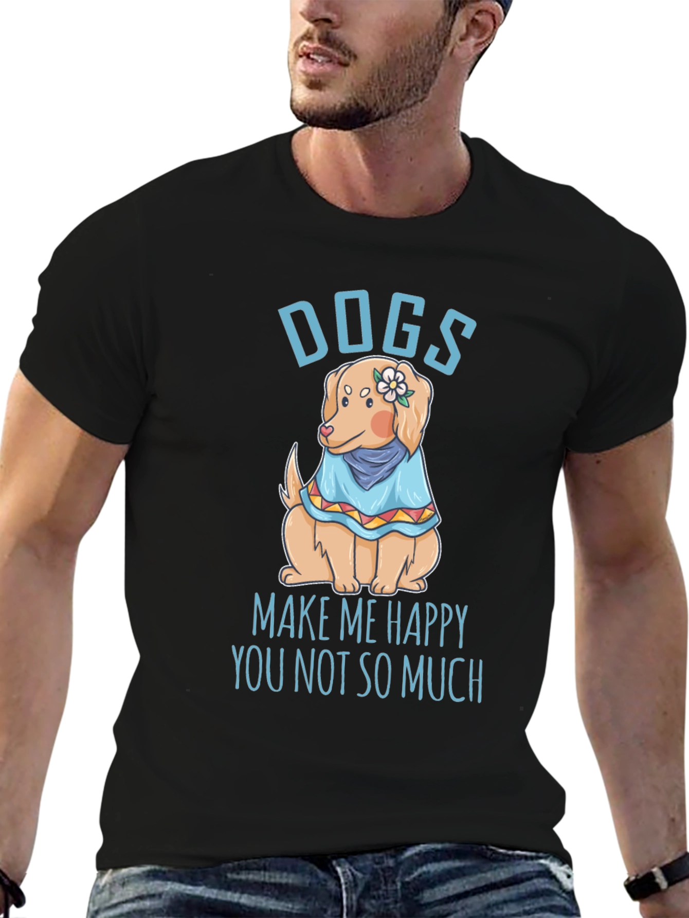 Dogs Make Me Happy Graphic Tee