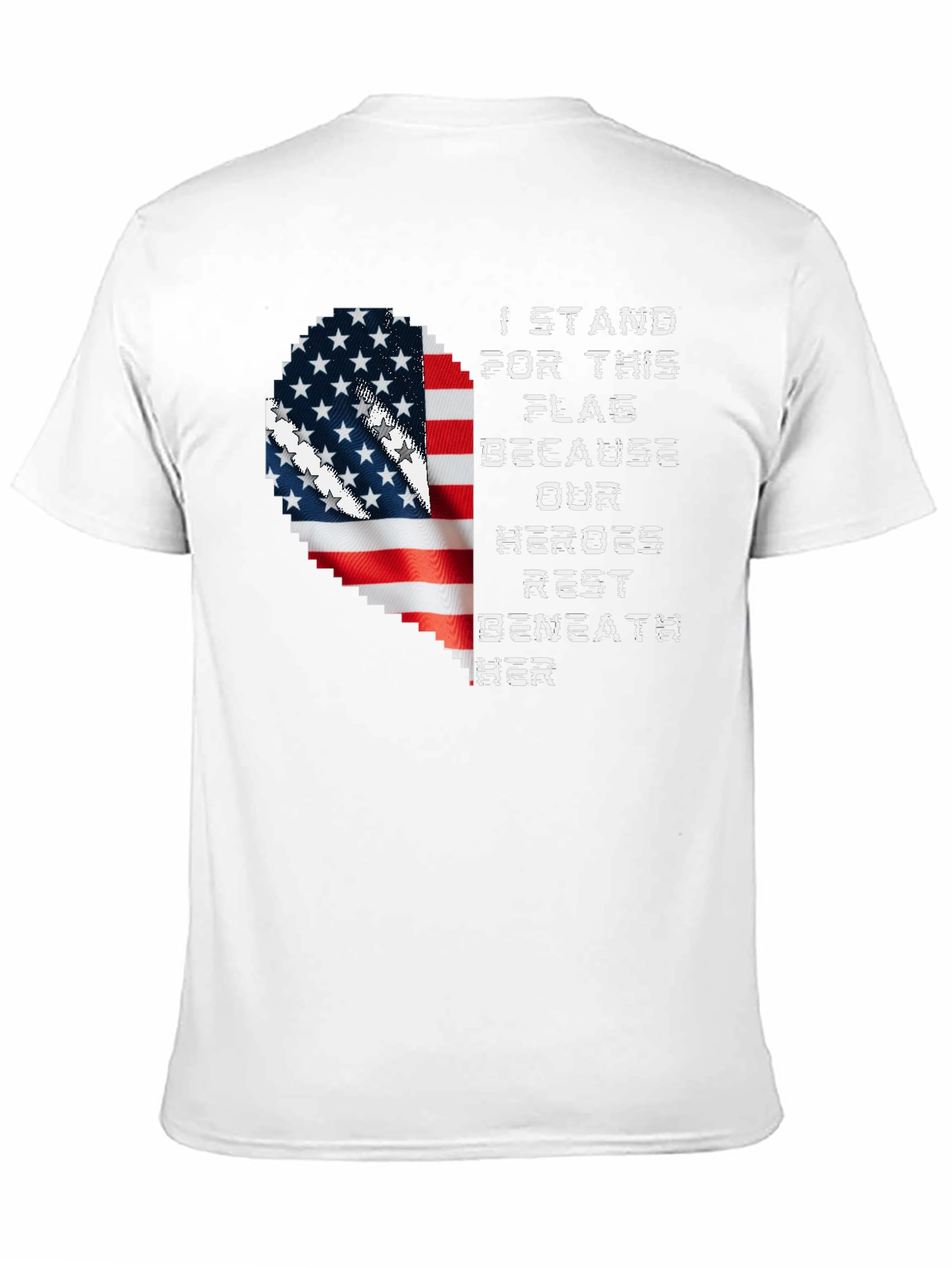 Patriotic American Flag Heart T-Shirt