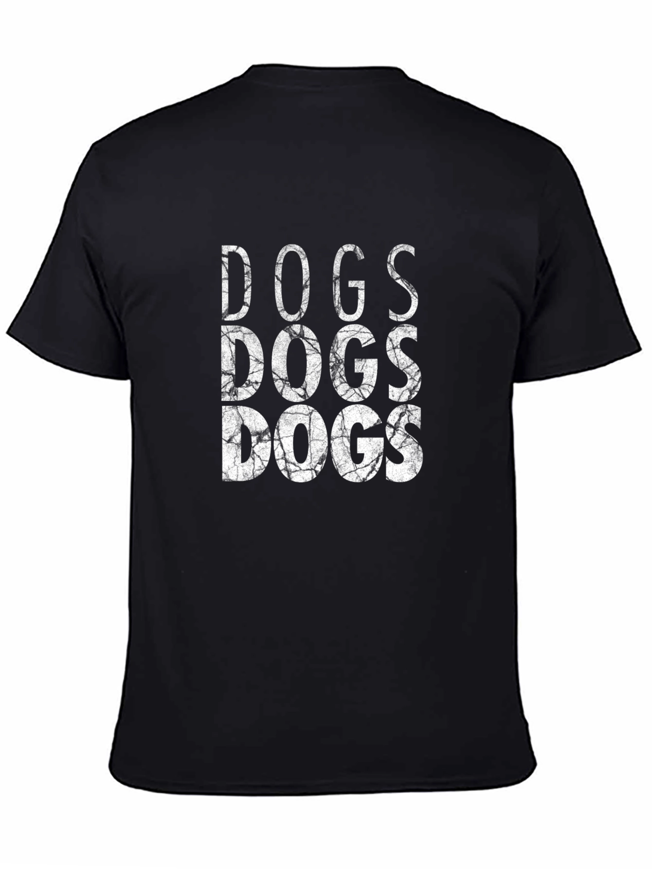 Cool DOGS Graphic Print Black T-Shirt