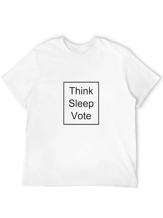 Think Sleep Vote Graphic Tee - Black Cotton T-Shirt