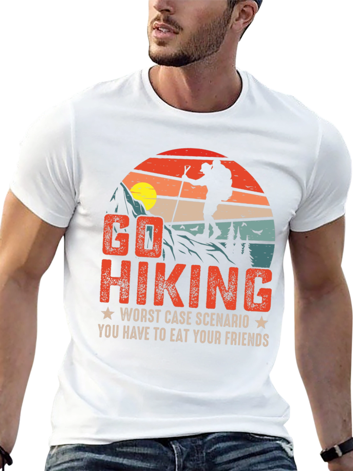 Go Hiking Funny Graphic T-Shirt